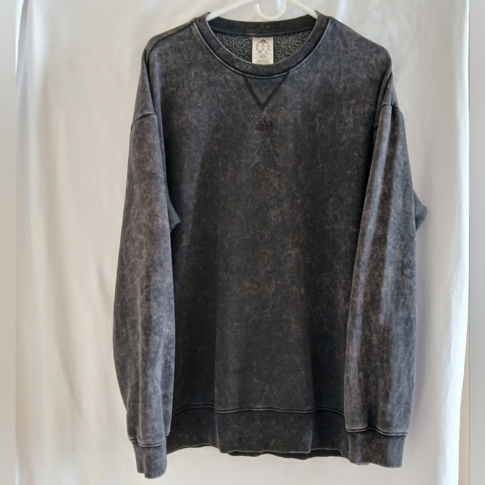 Adidas Logo All Season Acid Washed Sweat Shirt
